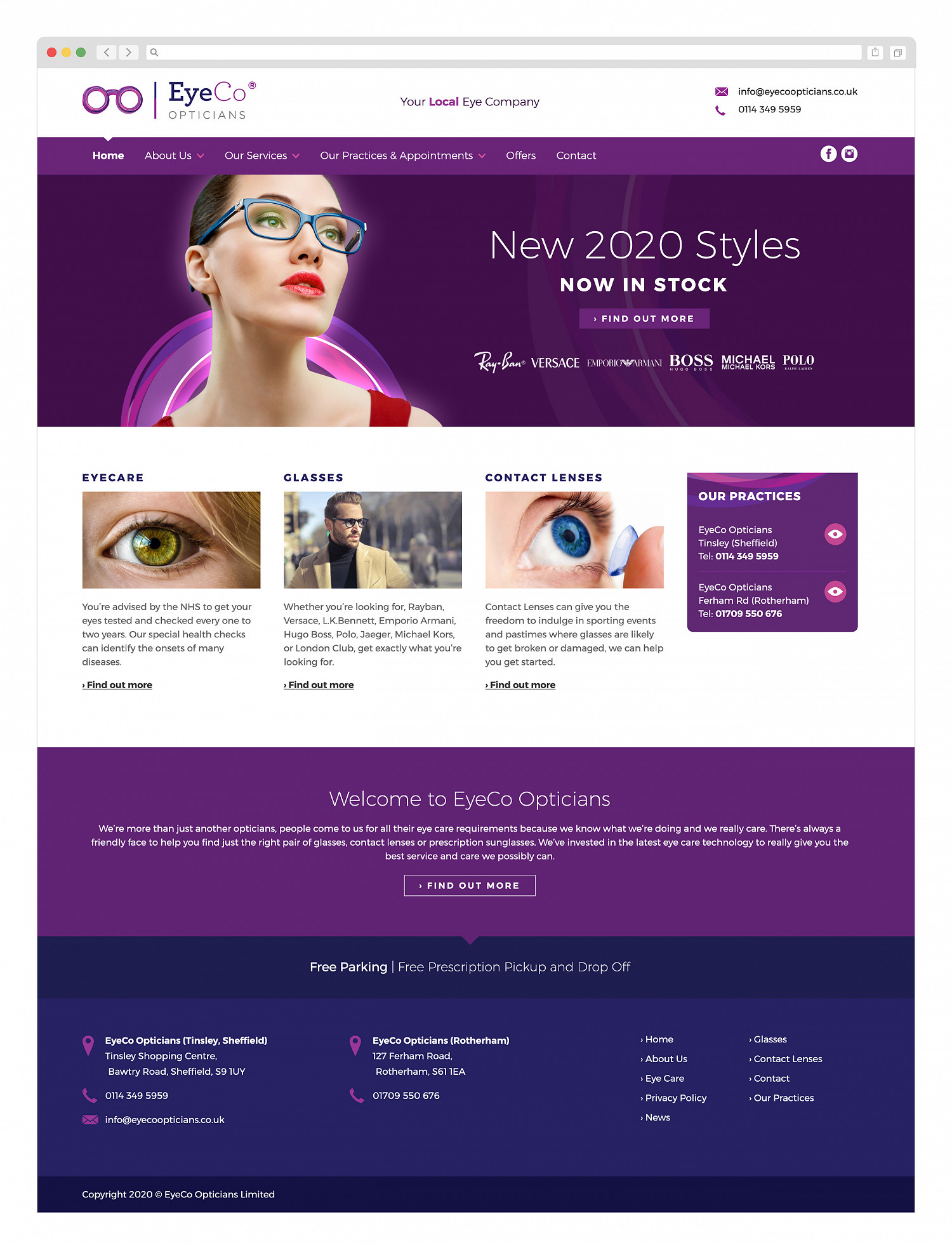 Eyeco Opticians Website